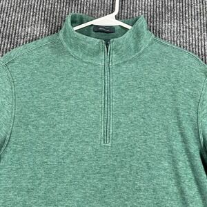 Turtleson Sweatshirt Mens Medium Green Long Sleeve 1/4 Zip Mock Neck Pullover